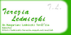 terezia ledniczki business card